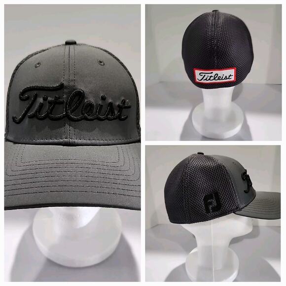 Titleist Footjoy FJ Tour Performance Mesh Golf Hat Cap Gray Med/Lrg Embroidered - Picture 1 of 8